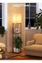 Floor Lamp with Shelves 3-Tier Modern Square Floor Standing Lamp with 3 Color Temperature Bulb - 6