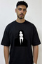 Billie Eilish_136 Design Printed Oversize Black T-Shirt