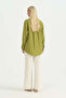 Modal Vintage Shirt Collar Tunic - Pistachio Green - 4