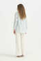Oversize Patterned Viscose Tunic - Light Blue - 4
