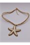 Beige''Starfish'' Wicker Necklace - 2