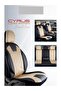 Chery Tiggo Luxury Leather-Edged Car Seat Covers 5-Piece Set Beige Black - 5