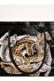 Miroshnikov Women’s Large Shopper Bag, Glossy PU Shoulder Tote, Memory Crinkle Effect, Leopard Print - 5