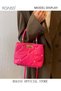Fashionable Quilted Crossbody Bag Womens Metallic Studded Decor Handbag Twist Lock Satchel Bag - 2