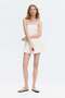 Frill-trimmed bandeau dress