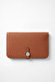 Genuine Leather Women'S/Men's Portfolio Double Handbag with Phone Compartment Brown Lv910121 - 2