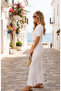 Summer Buttoned Collar Crop Blouse Trousers Ribbed Bottom Top Knitwear Set - 2