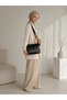 Women's Scarf Detailed Large Volume Soft Leather Stylishly Designed Hand and Shoulder Bag Shoulder Bag - 2
