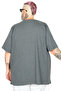 Mode XL Large Size T-Shirt Bis New Bıe 26127 Anthracite - 5