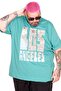 Mode XL Large Size T-Shirt with Bis Collar Los Angeles U26117 Cagla - 3