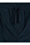 Xside Navy Blue Relax Fit Gabardine Men's Shorts - 6