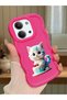 Redmi 15C 5g Compatible Case Camera Protector Red Silicone Couple Phone Case Cat Pattern