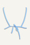 Regular Fit Wrinkled Textured Blue Bikini Top E0205Ax26Sm - 7