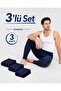 |   Men's Thermal Cotton Tights Set of 3 Dark Blue (3 Pieces)