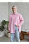 Self-Striped Tunic-Pink