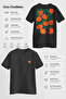 Citrus Spirit Design 100% Cotton Half Oversize Black T-Shirt - 3