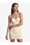 Slim Fit Sleeveless Strapless Sweetheart Neckline Mini Lace Dress