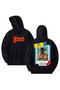 Bad Bunny Printed Cotton Long Sleeve Hooded Sweatshirt with 3 Yarns