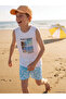 Nevavm Printed Boy's Swimsuit Set with Difference