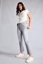 Fitted Kayık Neck Ribbed Short Sleeve T-Shirt I2411Ax26Au - 2