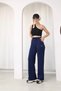 Women's Modal Fabric High Waist Lace-Up Wide Leg Sweatpants - 5
