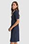 Women's Navy Blue Knitted Dress 50322074-Vr033 - 4
