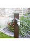 triangular garden water column, bronze metal - 5