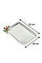 Elegante Noir, Bacche Rosso Kulp Patterned Chrome Presentation Promise Engagement Tray, 22X16Cm - 2