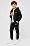 Forever Lettering Printed Zippered Boys' Top and Bottom Tracksuit Set
