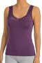 Women's Single Cotton Undershirt with Lycra Lace, V-Neck, Flexible and Stylish (3117)