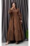 Shirt Collar Long Dress - 3