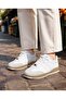 Two-Tone White Casual Sports Shoes Comfortable Rubber Sole - 3