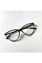 Violet Cat Eye Blue Light Protected Transparent Glasses - 2