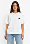 Unisex Women's Men's Synaworld Written Logo Front Printed Oversize Thick Fabric Relaxed Cut Cotton T-Shirt