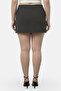 Women Heather Mini Skirts, Dark Grey - 4
