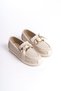 Lydia Laceless Orthopedic Comfortable Sole Heart Patterned Women's Ballerina Shoes Ckt - Cream - 4