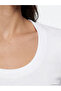 Lcw Vision White U-Neck 100% Cotton Women's T-Shirt - 3