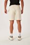 Men's 2-Piece Basic Shorts Set Black Ecru Elastic Waist Lace-Up Shorts with Pockets - 5