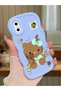 iPhone XS Compatible Case Camera Protector Blue Silicone Couple Phone Case Kitty Pattern