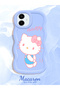 Samsung Galaxy A06 Compatible Case Camera Protector Blue Silicone Couple Phone Case Kitty Pattern - 2