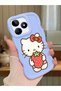 Realme C53 Compatible Case Camera Protector Blue Silicone Couple Phone Case Kitty Pattern