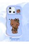 Redmi 11A Compatible Case Camera Protector Blue Silicone Couple Phone Case Kitty Pattern - 2