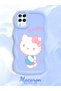 Samsung Galaxy A12 Compatible Case Camera Protector Blue Silicone Couple Phone Case Kitty Pattern - 2