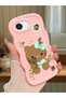 iPhone 16E Compatible Case Camera Protector Pink Silicone Couple Phone Case Kitty Pattern