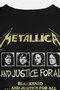 Heavy Metal Music Metallica and Justice for All Vintage Black Oversize Front and Back Printed T-Shirt - 4