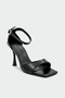 Lenna Single Strap Women's Black Heeled Shoes - 2