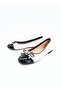 Women's genuine leather flat shoes white - 4