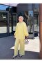 Cotton Balloon Sleeve Lace Detailed Waist Gathered Double Set - Yellow - 5