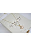 Kol563 Sea Shell Figured Pearl Detail Pendant