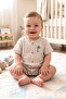 Baby Boy Barbatöz Muslin Fabric Palm Pattern Jumpsuit - 2